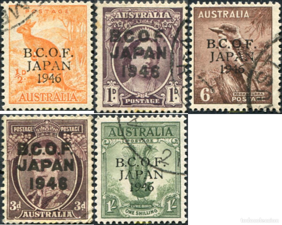 Sellos: 790627 USED AUSTRALIA 1946 SELLOS DE FUERZAS DE OCUPACI&oacute;N