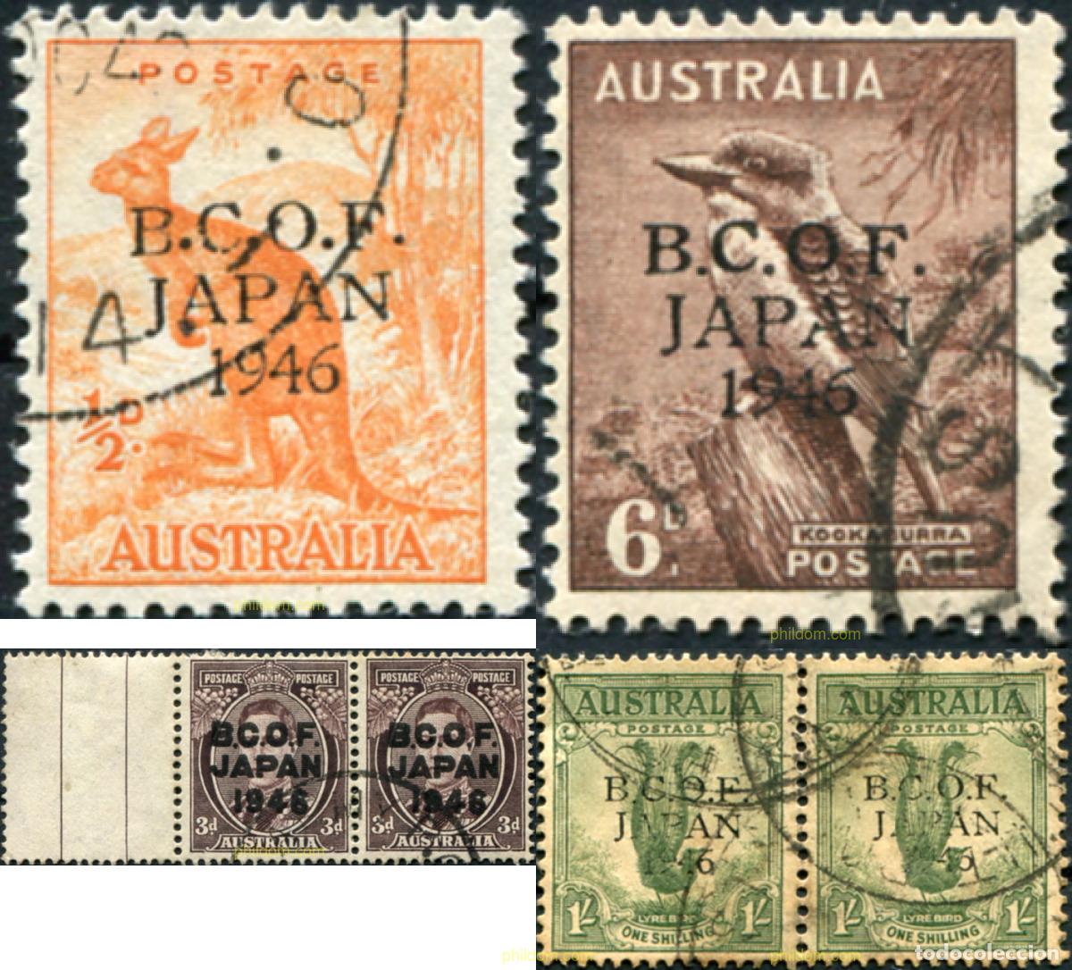Sellos: 790628 USED AUSTRALIA 1946 SELLOS DE FUERZAS DE OCUPACI&oacute;N