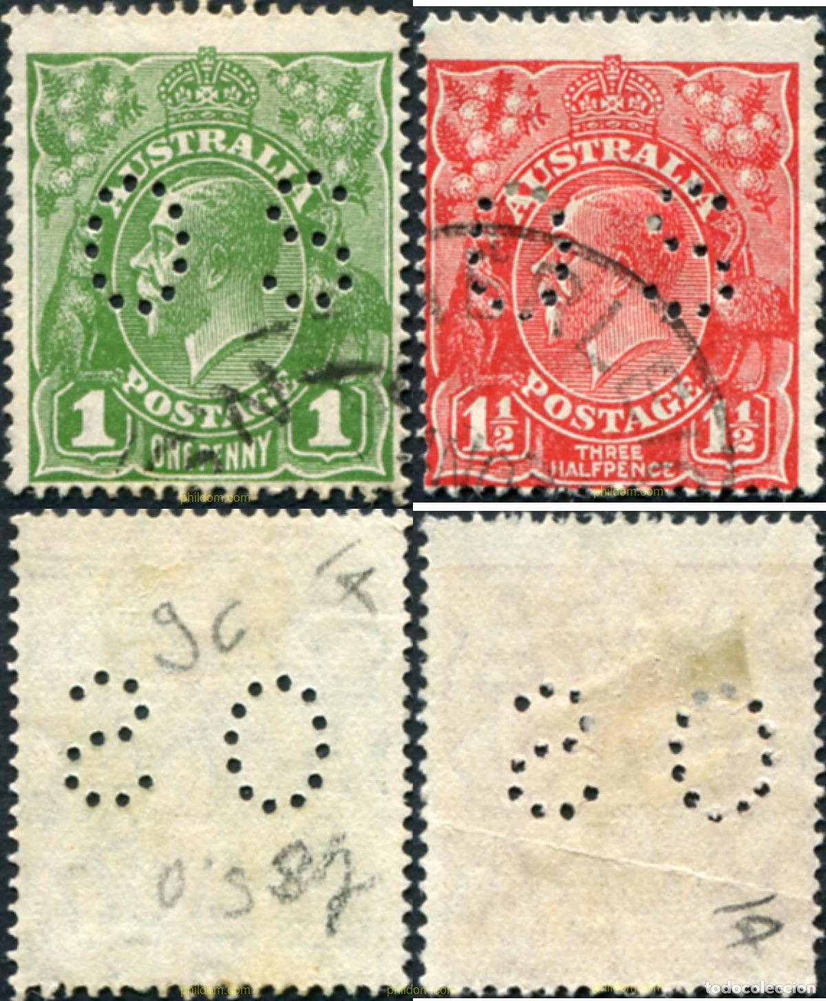 Sellos: 790691 USED AUSTRALIA 1926 SELLOS DE 1923-25 PERFORADOS