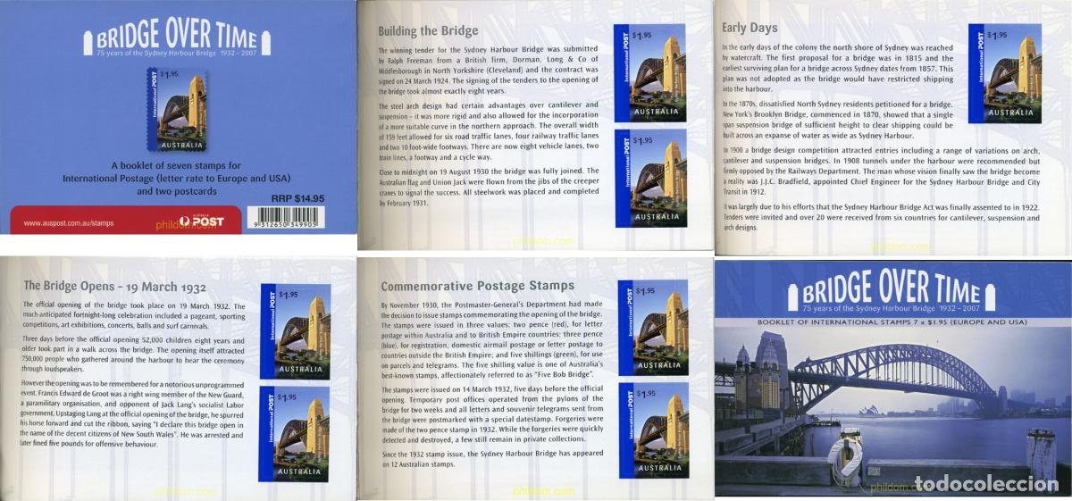 Sellos: 327266 MNH AUSTRALIA 2007 75 ANIVERSARIO DEL PUENTE HARBOUR DE SYDNEY
