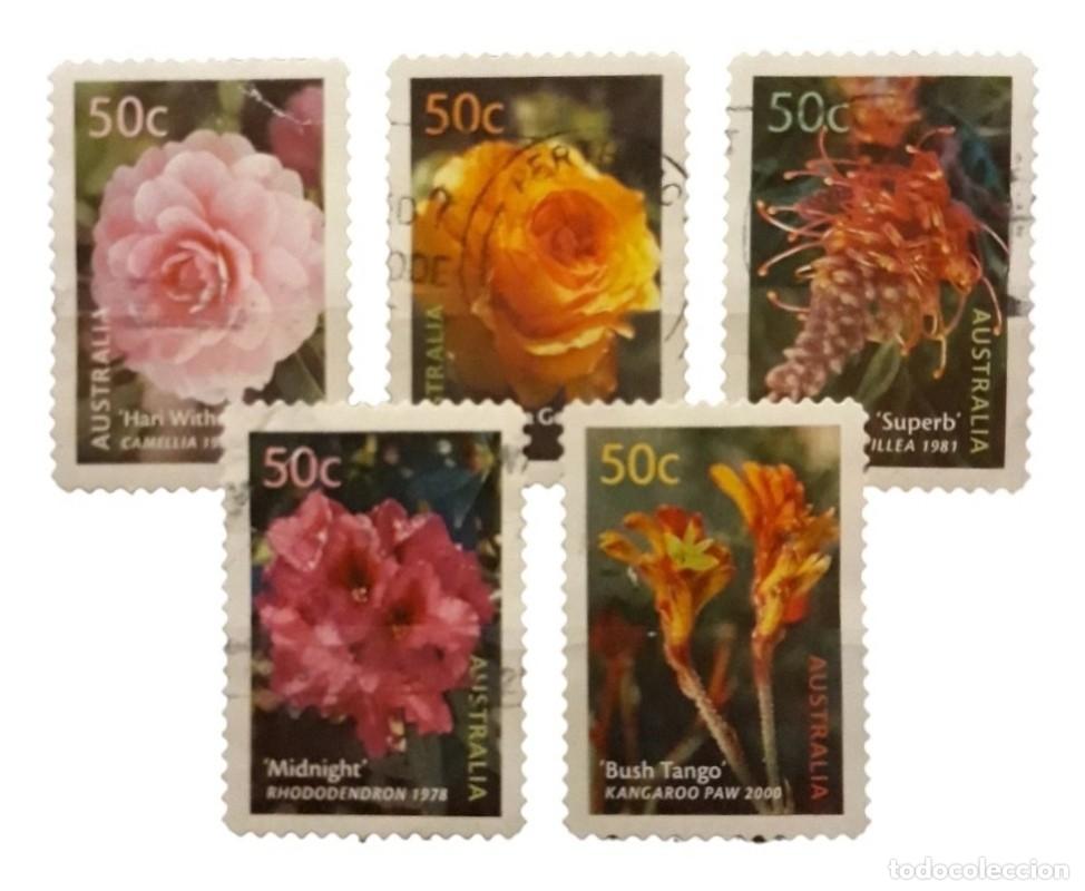 Sellos: AUSTRALIA 2003 Flores. SERIE COMPLET&Aacute;. USAD0.