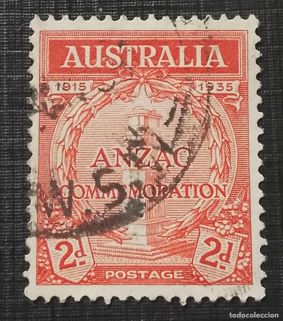 Sellos: AUSTRALIA - A&Ntilde;O 1935 - 20 ANIVERSARIO DEL ANZAC 1915.1935