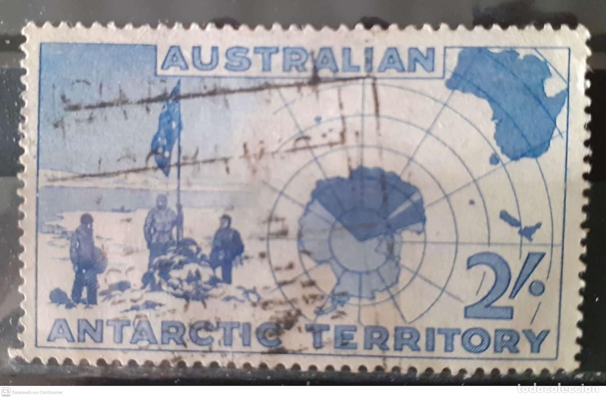 Sellos: TERRITORIO ANT&Aacute;RTICO AUSTRALIANO n&ordm; 1&ordm; Exploraci&oacute;n ant&aacute;rtica.