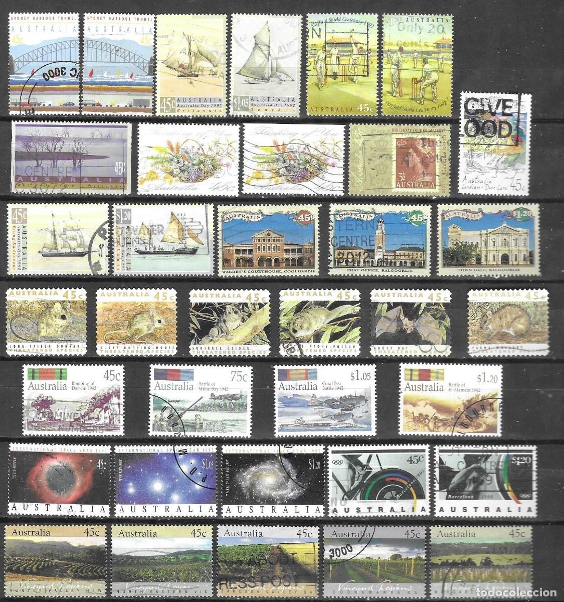 Sellos: LOTE DE SELLOS USADOS DE AUSTRALIA 1992