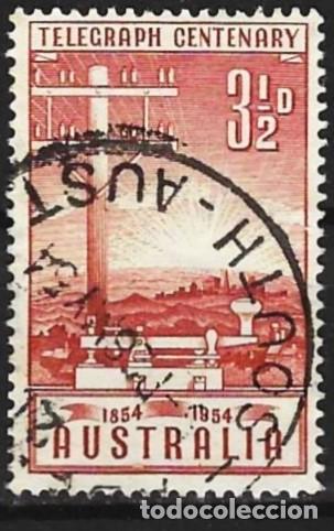 Sellos: Australia 1954 - Mi 245 - YT 210 - Sistema Telegr&aacute;fico