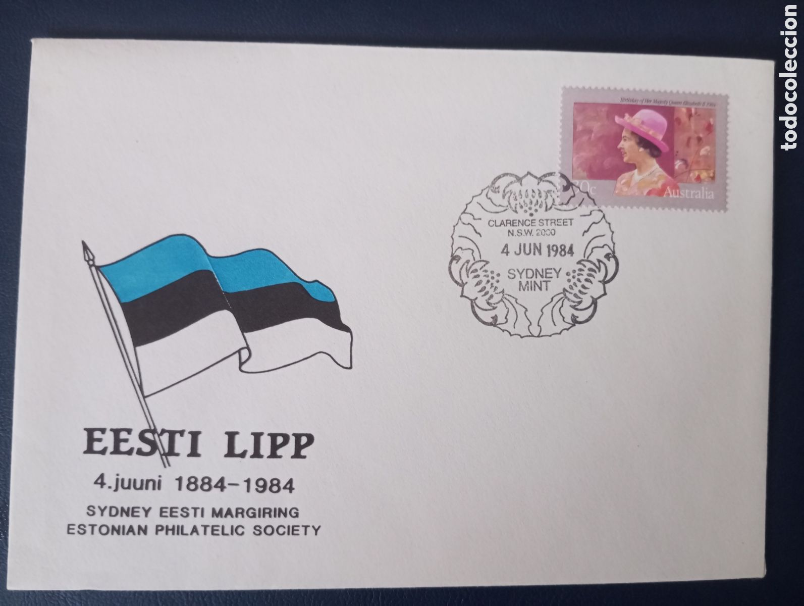 Sellos: AUSTRALIA, SOBRE CONMEMORATIVO , CENTENARIO DE LA BANDERA DE ESTONIA