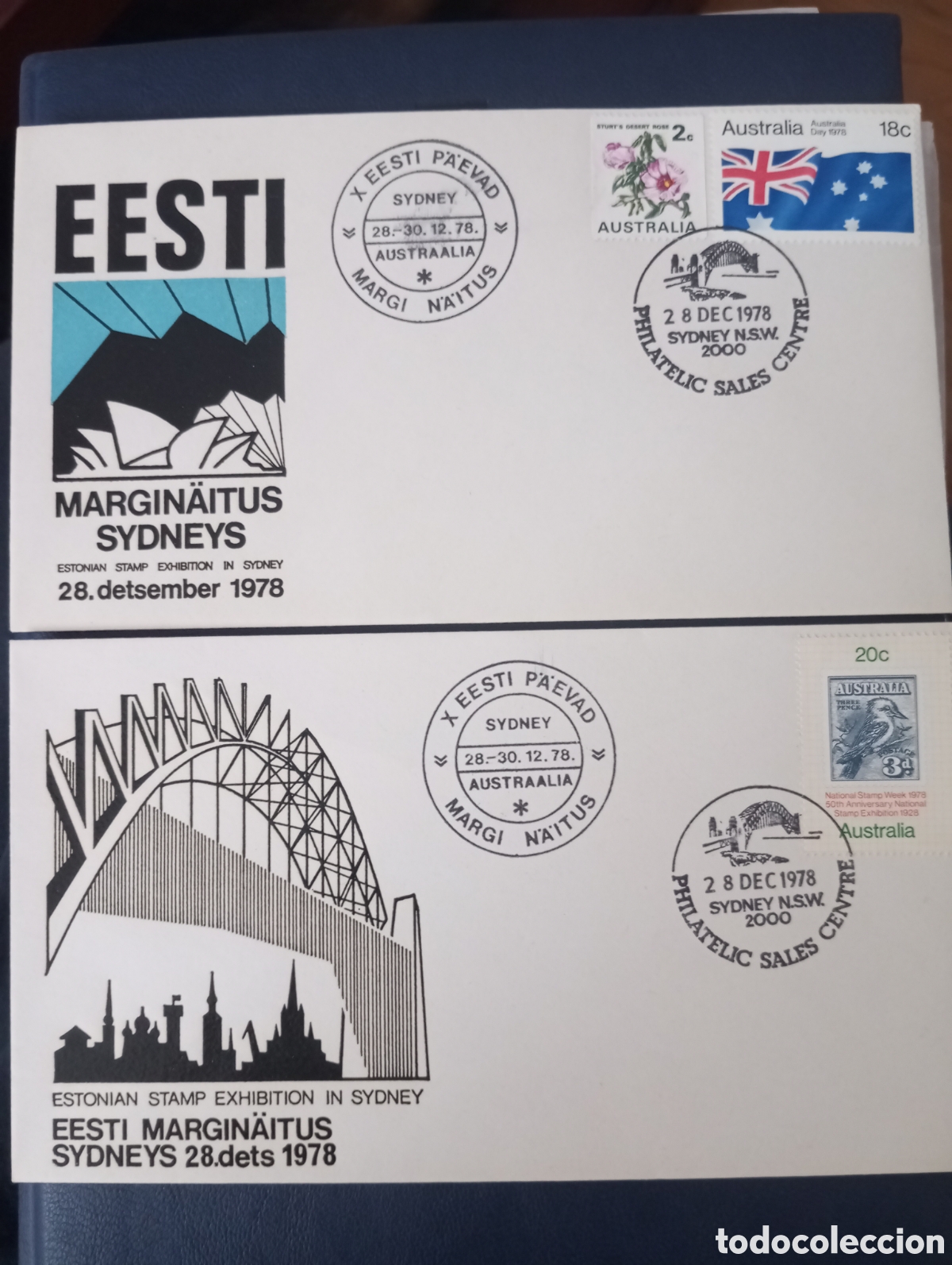 Sellos: AUSTRALIA, 1978, EXPOSICI&Oacute;N FILATELICA ESTONA EN SYDNEY