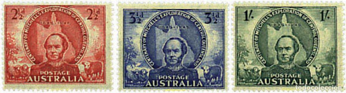 Sellos: 633954 HINGED AUSTRALIA 1946 CENTENARIO DEL VIAJE DE SIR T.MITCHELL A QUEENSLAND