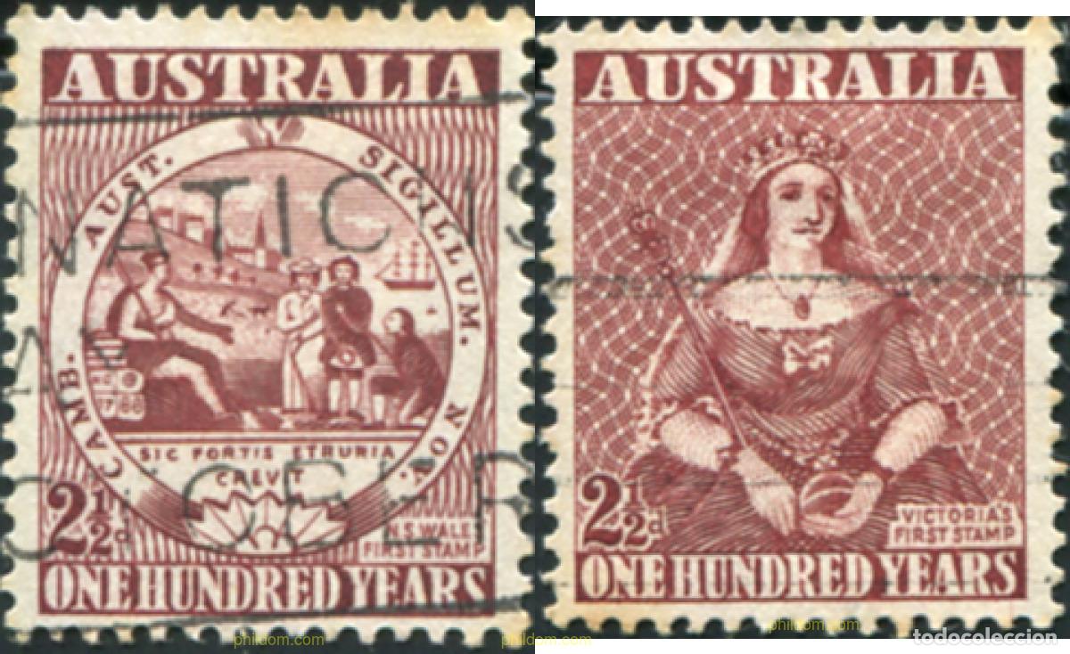 Sellos: 789277 USED AUSTRALIA 1950 CENTENARIO DE SELLOS EN AUSTRALIA