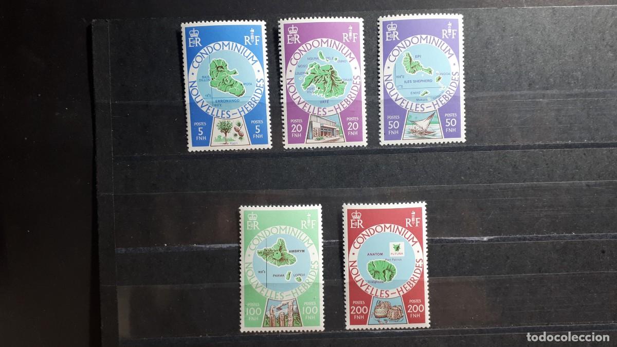 Sellos: NUEVAS HEBRIDAS. A&ntilde;o 1977-8. **. YVERT 495, 498, 503, 505, 506,