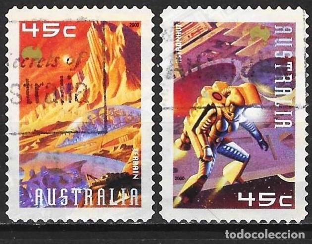 Sellos: Australia 2000 - Mi 1995 BA y 1996 BA - YT 1878 y 1879 - Vivir en Marte