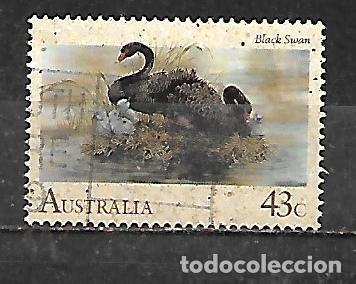 Sellos: 1991: Aves acu&aacute;ticas - Cisne negro (usado)