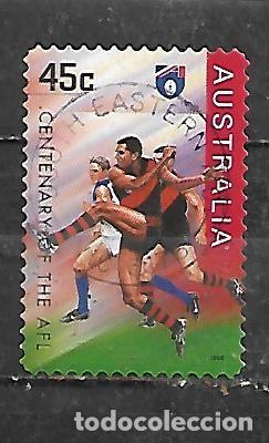 Sellos: 1996: Centenario de laliga nacional de f&uacute;tbol australiano. Equipos de la liga - Essendon