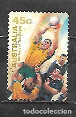 Sellos: 1999: Centenario del primer partido internacional en Australia (usado)