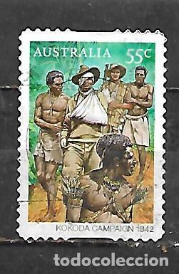 Sellos: 2010: Batalla de Kokoda - Heridos curados por los pap&uacute;es (usado)
