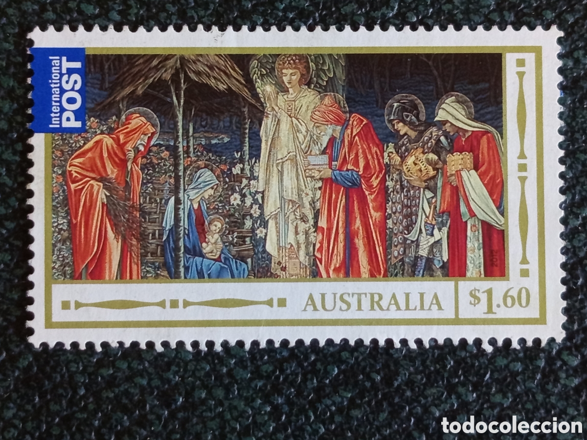 Sellos: Australia 2012 Navidad Adoraci&oacute;n Magos 1.60$ MH Ocean&iacute;a (Scott #3814)