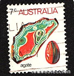 Sellos: Australia. Mineral Agata. 1973. YT-504. Usado