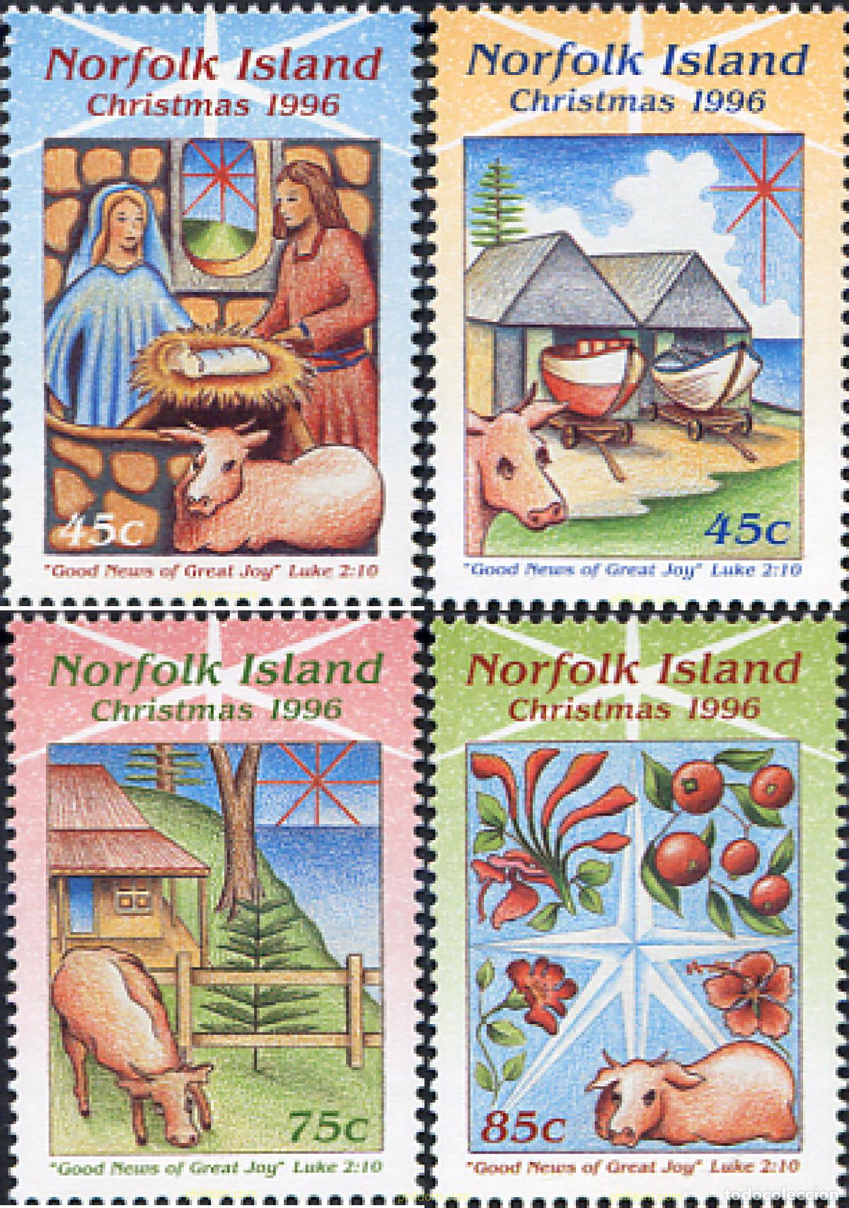 Sellos: 41888 MNH NORFOLK 1996 NAVIDAD