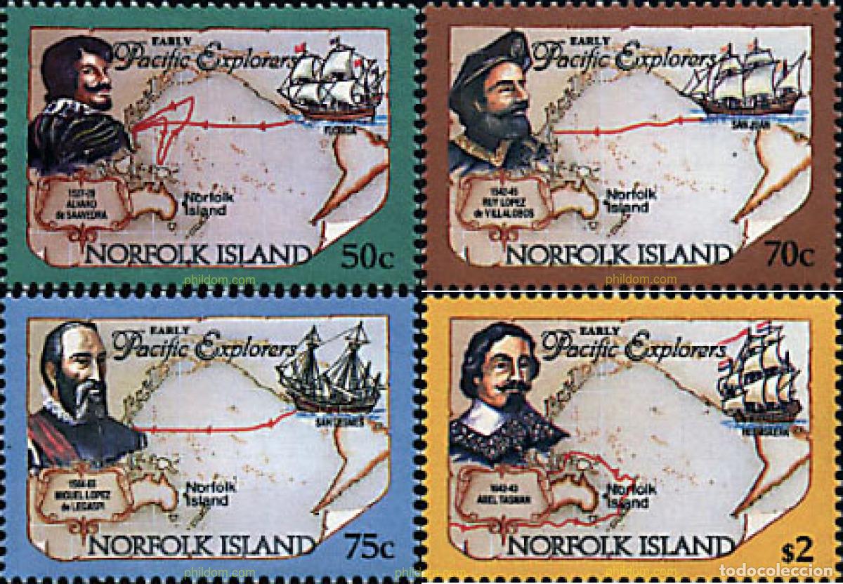 Sellos: 44863 MNH NORFOLK 1994 EXPLORADORES DEL PACIFICO