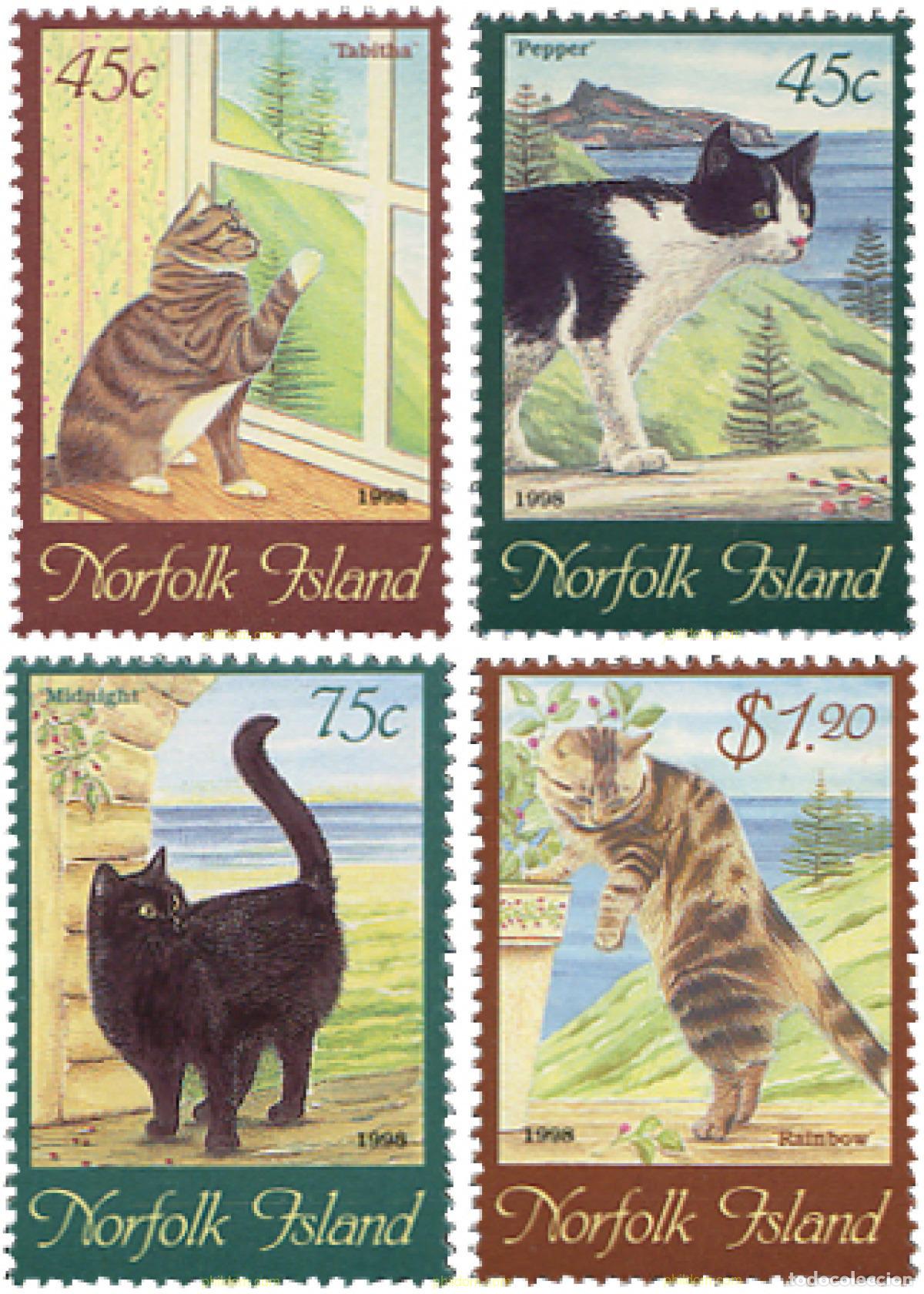 Sellos: 37867 MNH NORFOLK 1998 GATOS