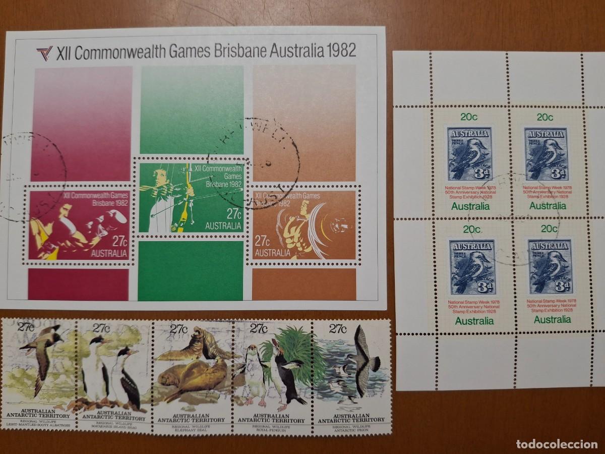 Sellos: HB157 HOJITAS BLOQUE de AUSTRALIA en usado ideal para tematicas (leer descripcion)