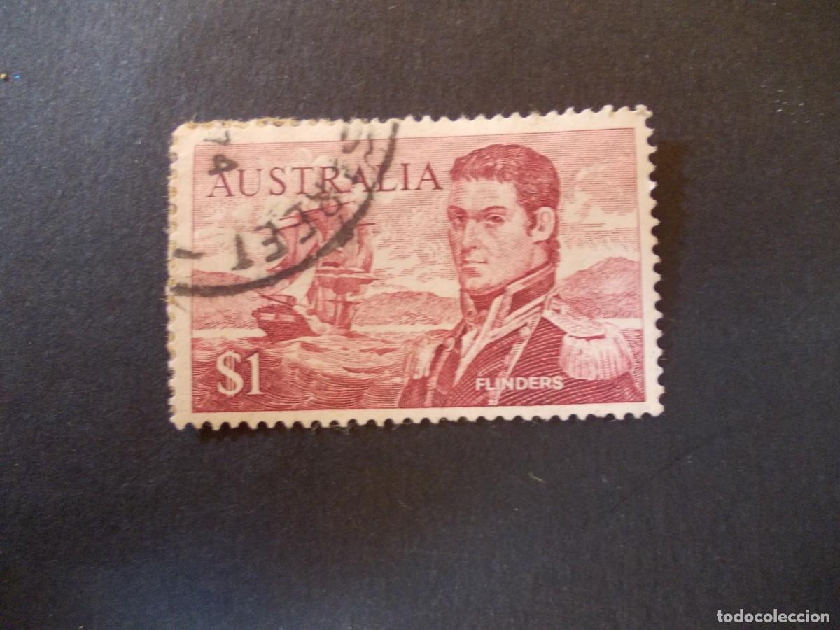 Briefmarken: Sello Capit&aacute;n Matthew Flinders Australia $1 exploraci&oacute;n mar&iacute;tima Casa de Moneda australiana 1974