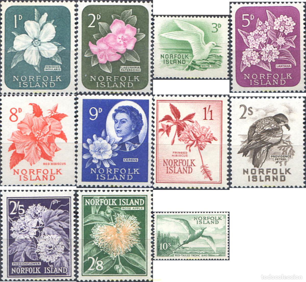 Sellos: 94806 MNH NORFOLK 1960 MOTIVOS VARIOS