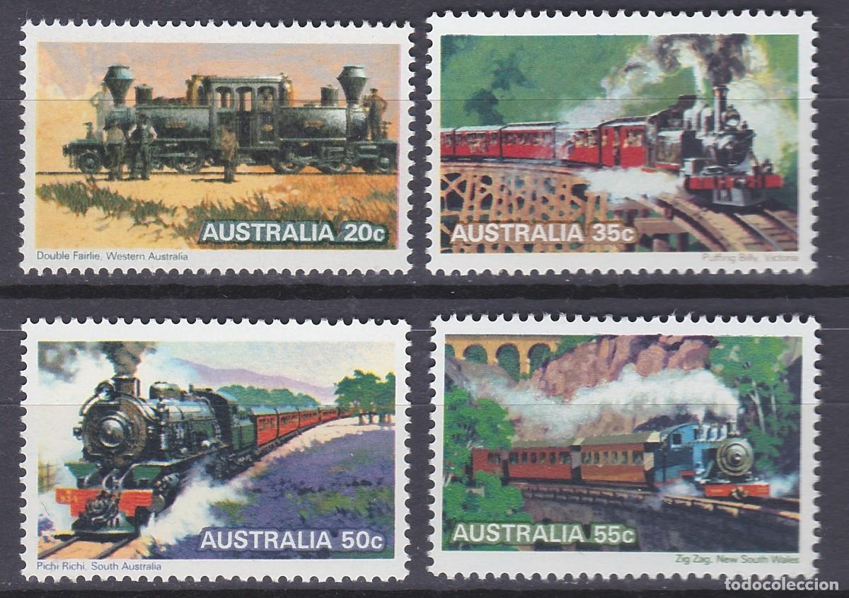 Sellos: AUSTRALIA (679) 1979 SERIE COMPLETA NUEVO ** MNH TEMA TRENES (FACIAL)