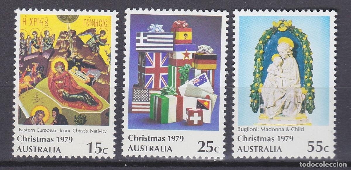Sellos: AUSTRALIA (695) 1979 SERIE COMPLETA NUEVO ** MNH TEMA NAVIDAD 1979 (FACIAL)