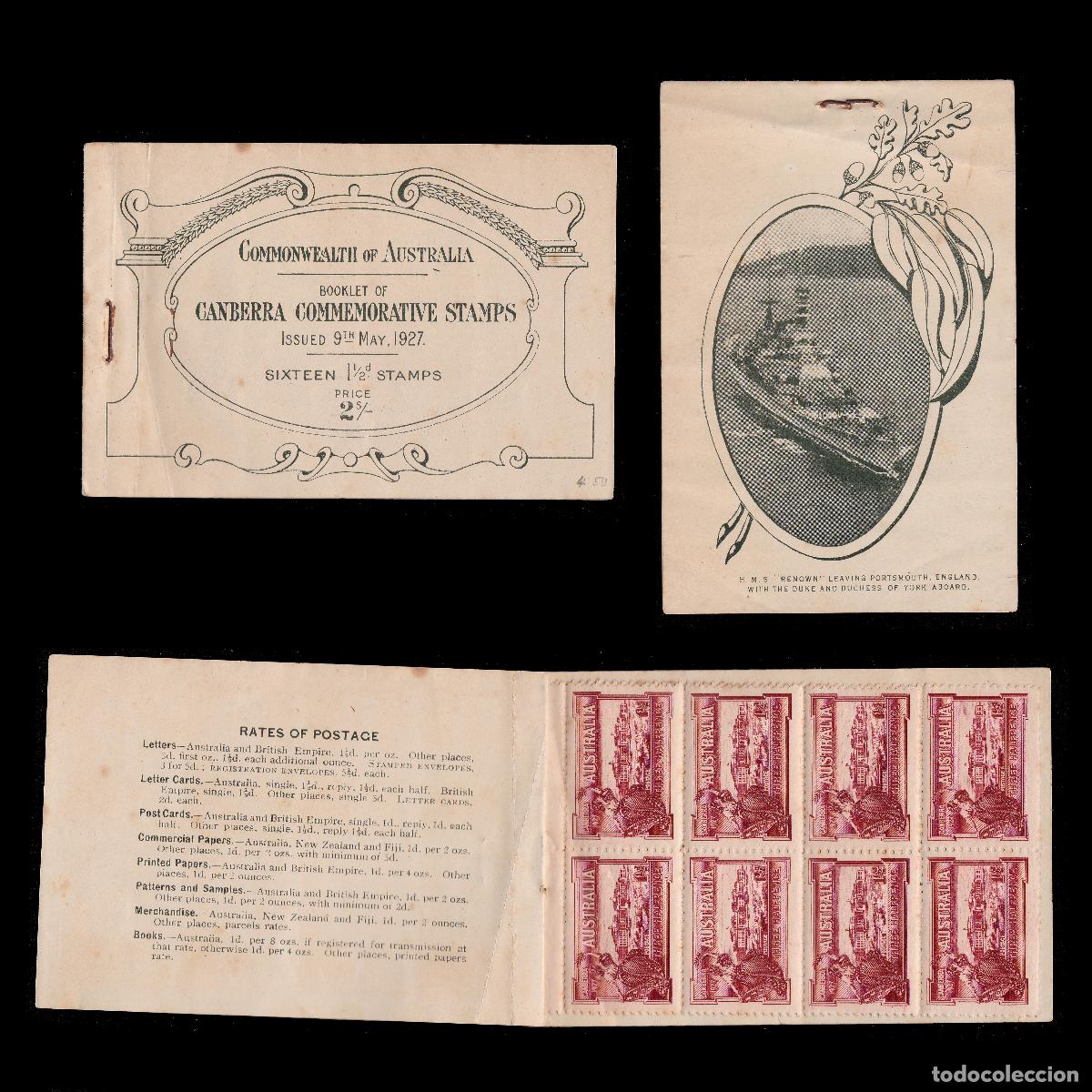 Sellos: AUSTRALIA .1927. SG SB22 2/- Canberra booklet. MNH + GIFT