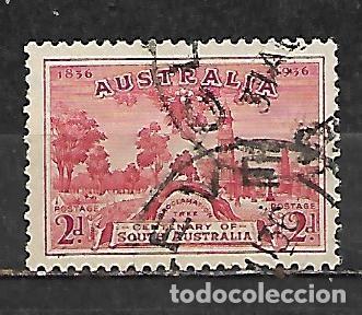Sellos: 1936: Centenario del estado de Australia del Sur. Adelaida en 1836 y en 1936 (usado)