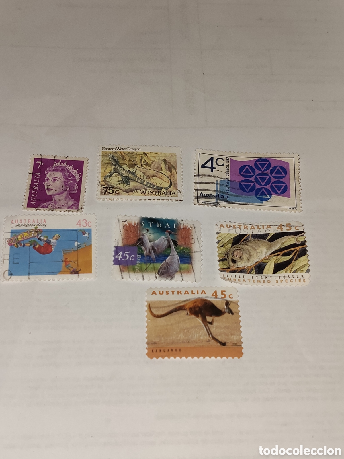 Sellos: 7 sellos variados de Australia tem&aacute;ticas diferentes