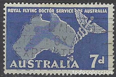 Sellos: AUSTRALIA 1957 - SERVICIO M&Eacute;DICO A&Eacute;REO, A&Eacute;REO - USADO