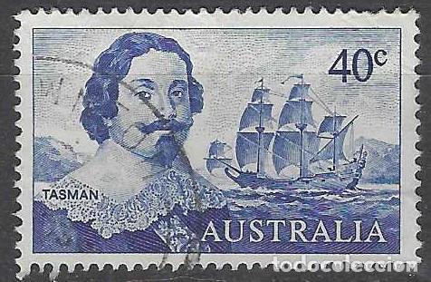 Sellos: AUSTRALIA 1966 - NAVEGANTES, JANSZOON TASMAN - USADO