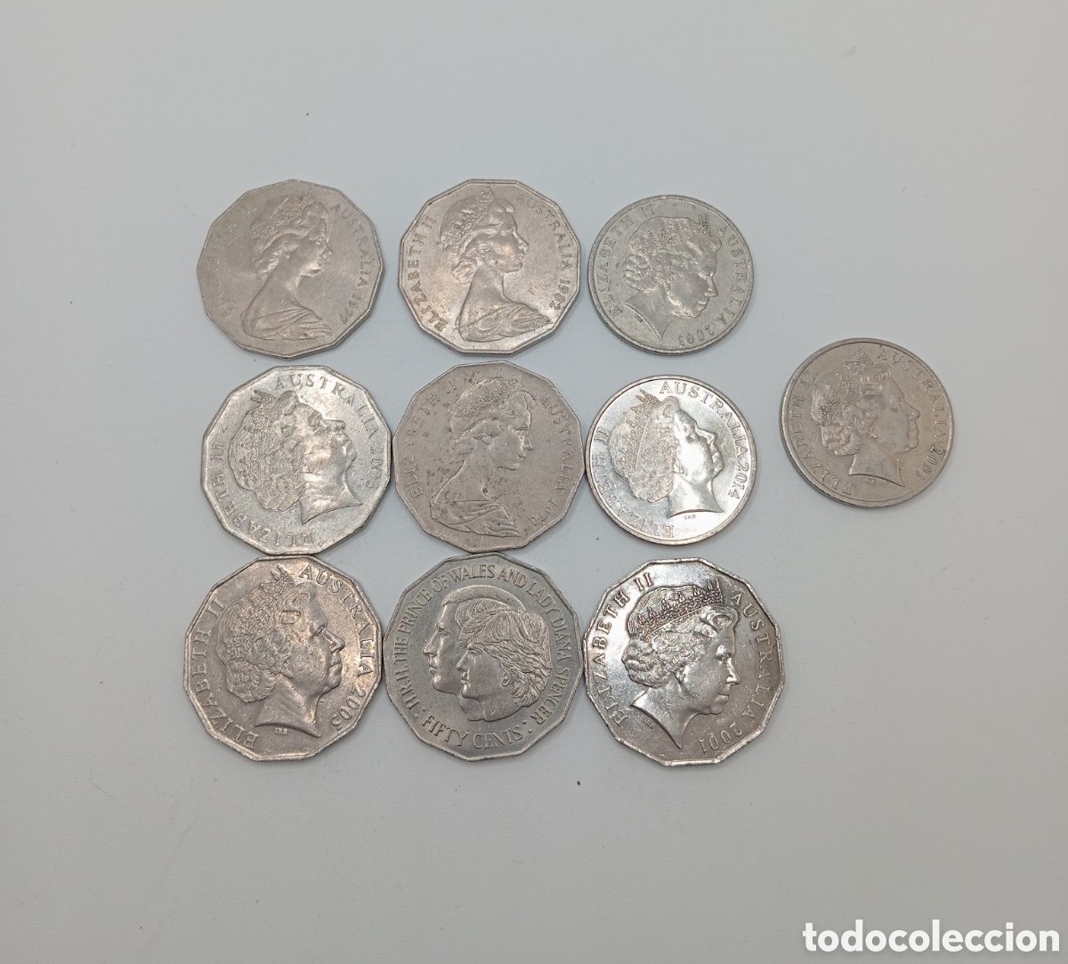 Sellos: Lote de 10 monedas banco de Australia