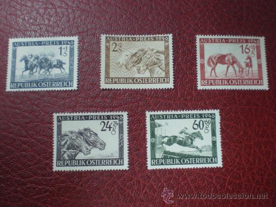 Sellos: AUSTRIA - CABALLOS - YVERT 648/52 - Foto 1