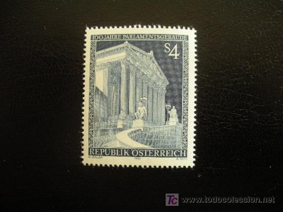 Sellos: Austria 1983 Ivert 1589 *** Centenario Edificio del Parlamento - Arquitectura - Foto 1