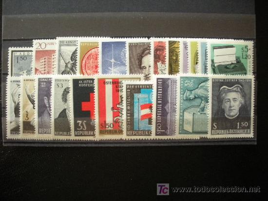 Sellos: Austria 1965 Ivert 1014/35 *** A&Ntilde;O COMPLETO - Foto 1