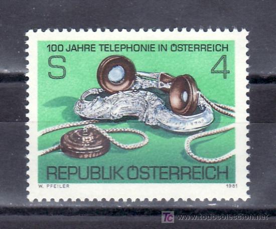 Sellos: austria 1501 sin charnela, centenario del telefono en austria - Foto 1