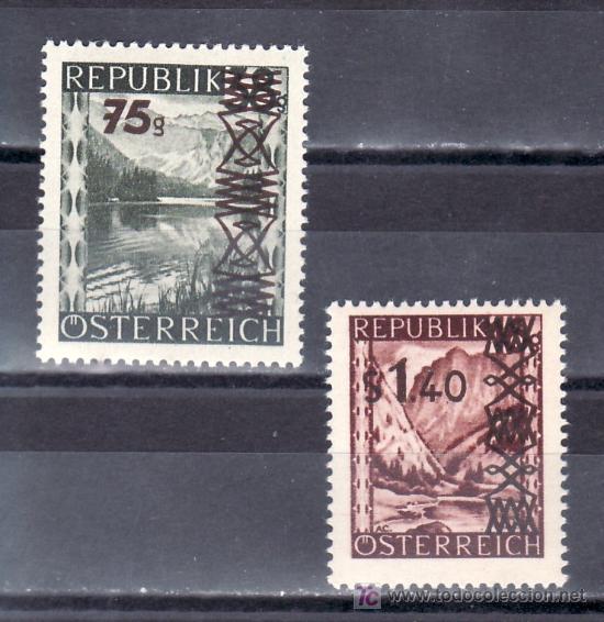 Sellos: austria  685/6 sin charnela, sobrecargado, - Foto 1