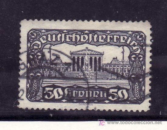 Sellos: austria  222 usada, el parlamento en viena - Foto 1