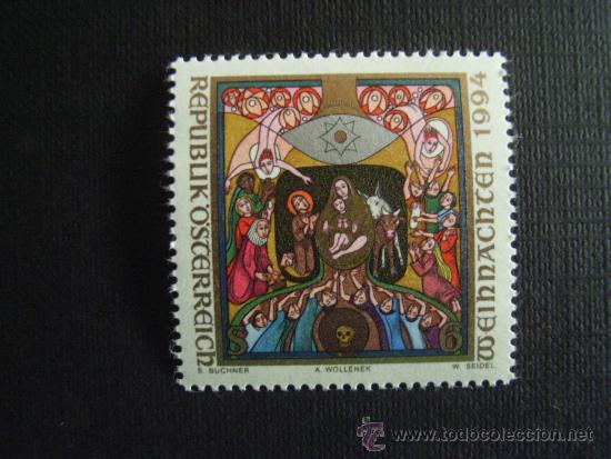 Sellos: AUSTRIA N&ordm; YVERT 1973*** A&Ntilde;O 1994 NAVIDAD - Foto 1