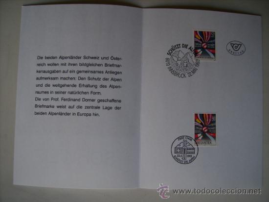 Sellos: DIPTICO EMISION COMUN,AUSTRIA-SUIZA.A&Ntilde;O 1992 - Foto 1