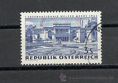 Sellos: AUSTRIA 1966, YVERT N&ordm; 1050, EDIFICIOS DE LA FERIA. MATASELLADO - Foto 1