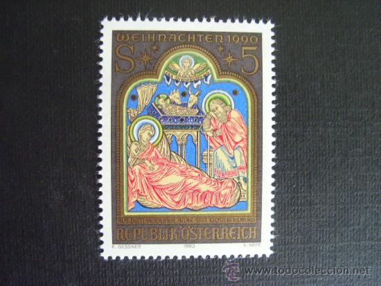 Sellos: AUSTRIA N&ordm; YVERT 1841*** A&Ntilde;O 1990. NAVIDAD - Foto 1