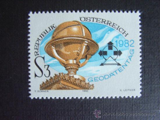 Sellos: AUSTRIA N&ordm; YVERT 1545*** A&Ntilde;O 1982. GEODESIA - Foto 1