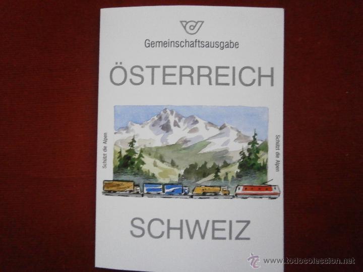Sellos: FOLDER EMISION COMUN,AUSTRIA-SUIZA***-A&Ntilde;O 1992. - Foto 1