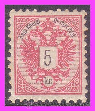 Sellos: AUSTRIA 1883 IVERT n&ordm; 42 * - Foto 1