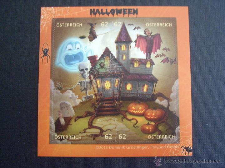 Sellos: AUSTRIA  A&Ntilde;O 2013.HALLOWEEN. - Foto 1