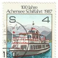 Sellos: SELLO USADO - AUSTRIA - REPUBLIK OSTERREICH - 1987 - 100 JAHRE ACHENSEE SCHIFFAHRT - S 4. Lote 44899524